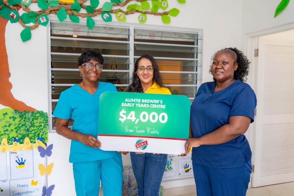 Veronica Prescod - Supervisor, with Amina Green – Retail Accounts Executive, RUBIS, and Janelle Clarke - Asst. Supervisor, Auntie Brewer’s Early Years Centre.